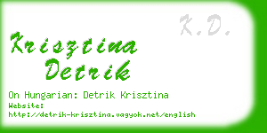 krisztina detrik business card